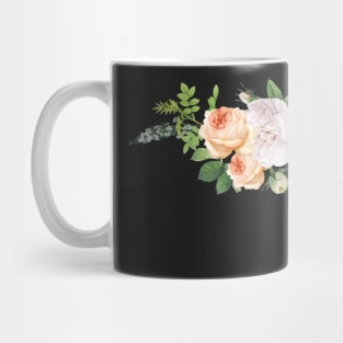 Romantic Vintage Watercolor Flower Bouquet Rose Wedding Floral Mug